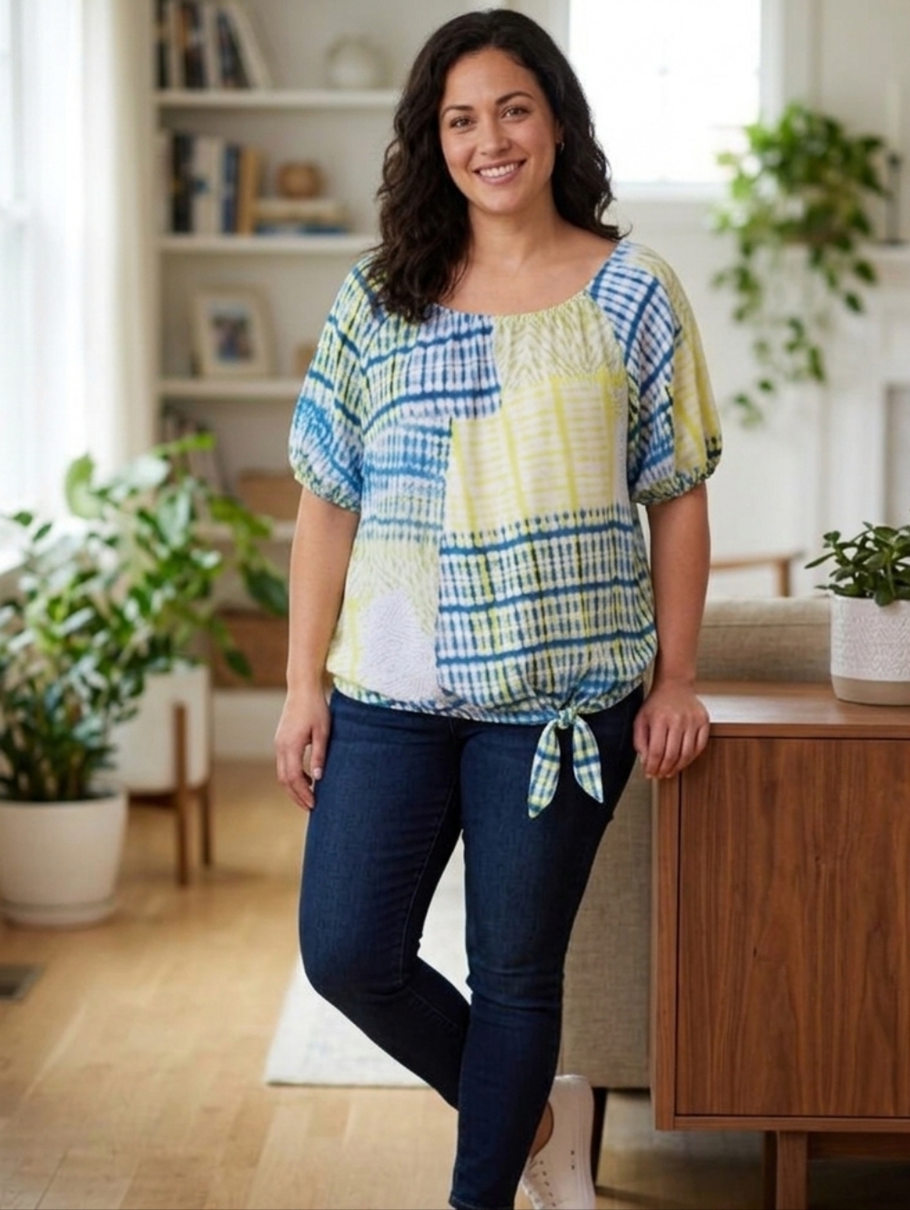 Cooper & Ella - Airy Lightweight - Tie-Dye Blouse - Sz. L